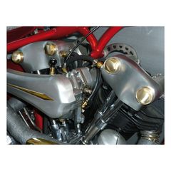 K-Tech, Knuckle rocker nuts. Finned, satin brass-thumb-1