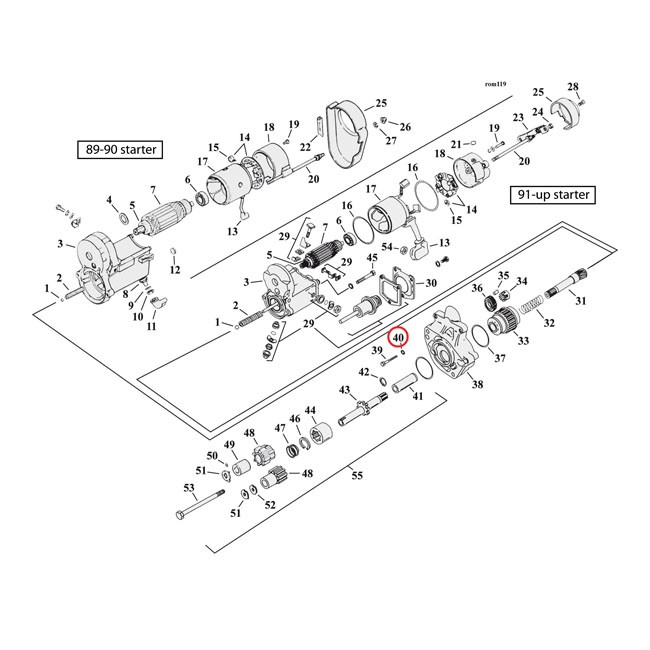 Cometic o-rings, shifter / inspection / starter