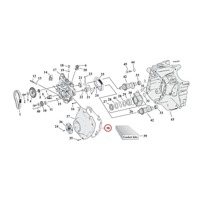 Cometic, cam cover gaskets. .032" AFM