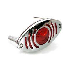 Cateye taillight grill. Circle, chrome-thumb-1