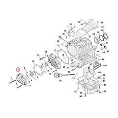 Transmission end cover smooth, cable clutch. Chrome-thumb-1
