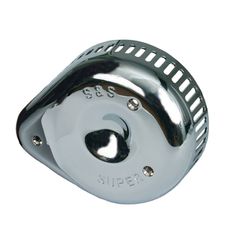 S, Super E/G air cleaner cover, Slasher. Chrome