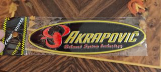 Αυτοκόλλητο Akrapovic για εξάτμιση ανάγλυφο μεταλλικό θερμοανθεκτικό