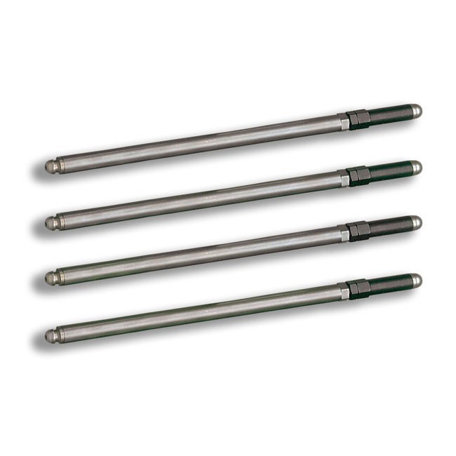 S, adj. chromoly pushrod set. Twin Cam Std length