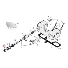 Rocker shaft plug & nut kit. Buttonhead. Chrome-thumb-1