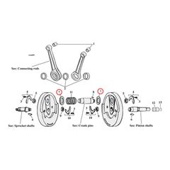 Flywheel thrust washer set, bronze-thumb-1