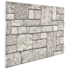 Πάνελ τοίχου 10 τμχ. 100 x 50 cm Γκρι Αφρός EPS 332929