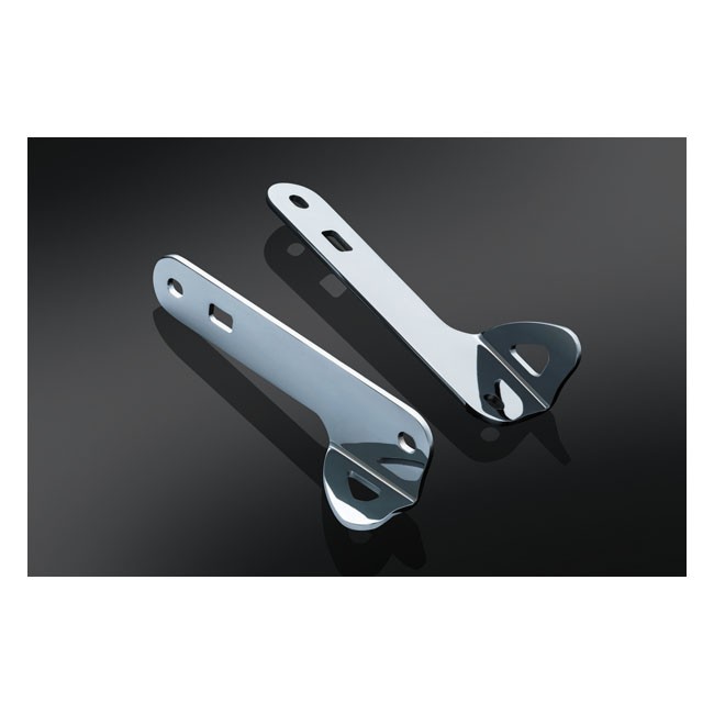 Kuryakyn, front fork custom tie-down brackets. Chrome