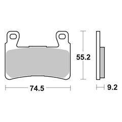 SBS, brake pad set. Street Excel Sinter-thumb-1