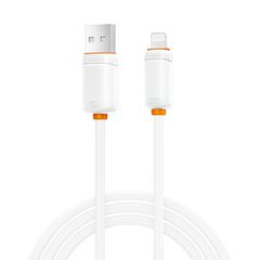 XO NB302 Καλώδιο Ταχείας Φόρτισης & Μεταφοράς Δεδομένων USB-A σε Lighting 3A Λευκό 1m