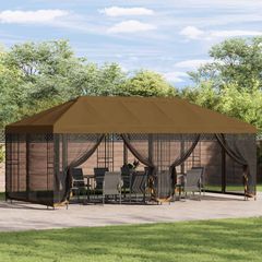 Κήπος Γκαζebo 6 x 3 m Taupe Πολυεστέρας και Χάλυβας 190 gsm 3375987