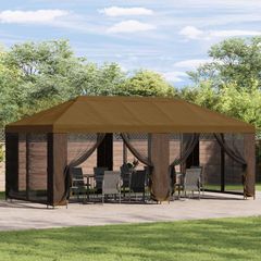 Κήπος Γκαζebo 6 x 3 m Taupe Πολυεστέρας και Χάλυβας 190 gsm 3376012