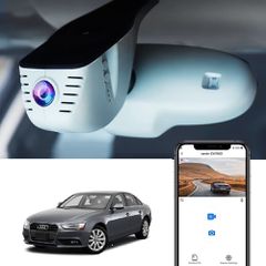 4K OEM Κάμερα Καταγραφής για AUDI A4 B8 Facelift (2012-2015) (Factory Look Parking monitor option) -Διπλό Κρυφό DVR 4K εμπρός 1K πίσω μαύρο ή γκρι