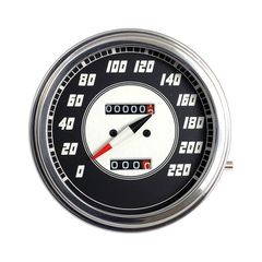 FL speedometer, '46-47 face', silver/black. 2:1 KMH