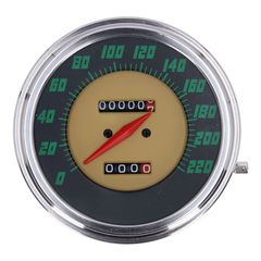 FL speedometer, '48-61 face', green. 1:1 KMH
