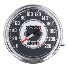 FL speedometer, '41-45 face', silver/black. 2:1 KMH