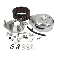 S, teardrop air cleaner assembly. Chrome