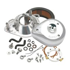 S, teardrop air cleaner assembly. Chrome