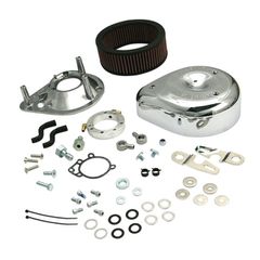 S, teardrop air cleaner assembly. Chrome