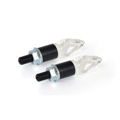Crystal LED turn signal set. Black stem