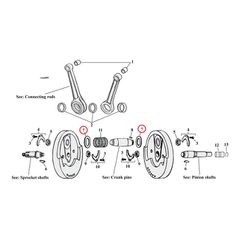 Flywheel thrust washer set, bronze