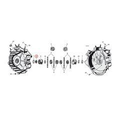 SPROCKET BEARING END, LEFT SIDE