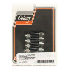 Colony, tappet block mount kit. Cap style, chrome