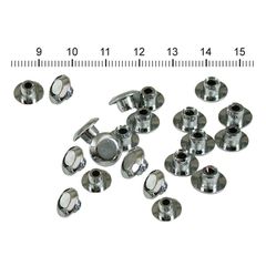 Push-in mushroom allen head plugs 3/8". Chrome