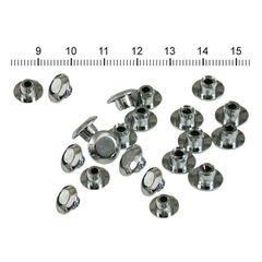 Push-in mushroom allen head plugs M6. Chrome