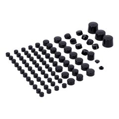 Smoothtopps, push-on cover set (76pc). Black