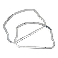 S, D-ring set for Panhead rocker covers. Chrome
