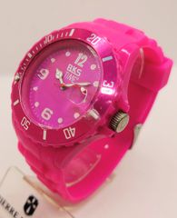 BKS TIME WATCH γυναικείο ρολόι Pink Silicone Strap Quartz A9036 TIMH