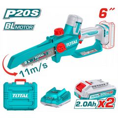 TGSLI20662E Αλυσοπρίονο Κλαδευτικό Μπαταρίας 15cm 20V (2x2.0Ah) - ΜΕ ΜΠΑΤΑΡΙΑ & ΦΟΡΤΙΣΤΗ - TOTAL (#TGSLI20662E)