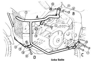Hepco Becker/ Προστατευτικές μπάρες κινητήρα Cagiva Navigator (2000-2005) (501705 00 01)