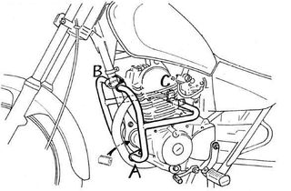 Hepco Becker/ Προστατευτικές μπάρες κινητήρα Yamaha SR 125 (1996-2001) (501411 00 02)