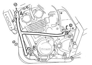 Hepco Becker/ Προστατευτικές μπάρες κινητήρα Yamaha FZS 600 Fazer (1998-2004) (501413 00 01)