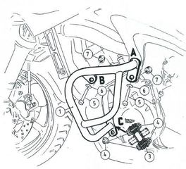 Hepco Becker/ Προστατευτικές μπάρες κινητήρα Yamaha FZ 6 / Fazer / S2 (2004-2010) (501417 00 01)