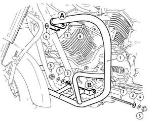 Hepco Becker/ Προστατευτικές μπάρες κινητήρα Yamaha XVS 1100 A Drag Star Classic (2001-2007) (501430 00 02)