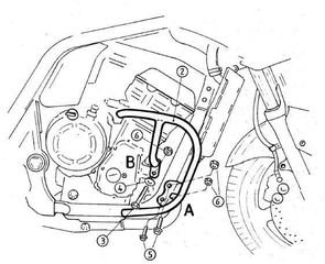 Hepco Becker/ Προστατευτικές μπάρες κινητήρα Yamaha FZS 1000 Fazer (2001-2005) (501431 00 01)