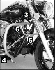 Hepco Becker/ Προστατευτικές μπάρες κινητήρα Yamaha XVS 950 A Midnight Star (2009-2015) (5014529 00 02)