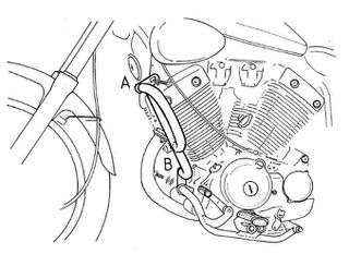 Hepco Becker/ Προστατευτικές μπάρες κινητήρα Yamaha XV 535 / S Virago (1988-2003) (501401 00 02)