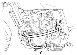 Hepco Becker/ Προστατευτικές μπάρες κινητήρα Suzuki GSX 1200 (1999-2000) / GSF 1200 (2001) chrome (501315 00 02)