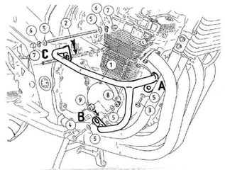 Hepco Becker/ Προστατευτικές μπάρες κινητήρα Suzuki GSF 650 / S Bandit (2005-2006) (501319 00 01)