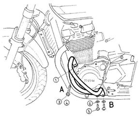 Hepco Becker/ Προστατευτικές μπάρες κινητήρα Suzuki GSX 1400 (2001-2006) chrome (501329 00 02)