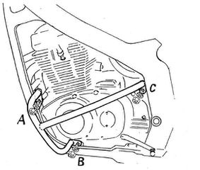 Hepco Becker/ Προστατευτικές μπάρες κινητήρα Suzuki GS 500 E (1989-2000) / GS 500 (2001-2008) (501301 00 01)