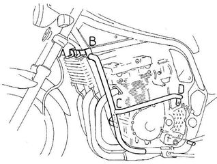 Hepco Becker/ Προστατευτικές μπάρες κινητήρα Suzuki GSF 600 S / N Bandit (1996-1999) black (501306 00 01)