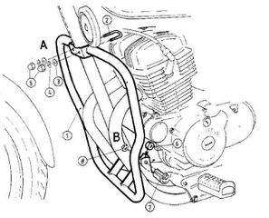 Hepco Becker/ Προστατευτικές μπάρες κινητήρα Honda CA 125 Rebel (1995-2001) (501112 00 02)