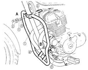 Hepco Becker/ Προστατευτικές μπάρες κινητήρα Honda CMX 250 Rebel (1996-2001) (501114 00 02)
