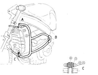 Hepco Becker/ Προστατευτικές μπάρες κινητήρα Honda X-11 (2000-2003) (501121 00 01)