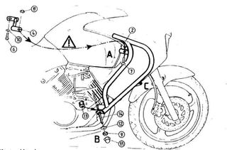 Hepco Becker/ Προστατευτικές μπάρες κινητήρα Honda Varadero 125 (2001-2006) (501124 00 01)